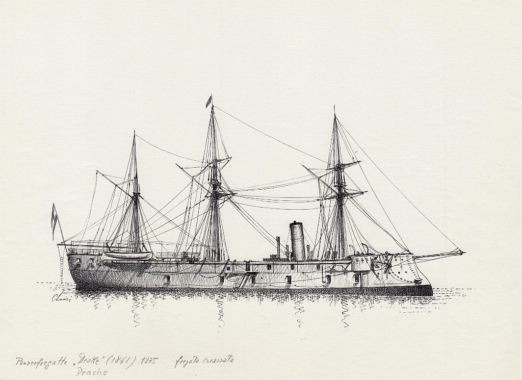 12-Panzerfregatte 'Drache' - 1861 1875 - fregata corazzata
